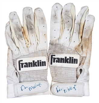 Circa 1988 Don Mattingly Game Used & Signed Batting Gloves (J.T. Sports & JSA)